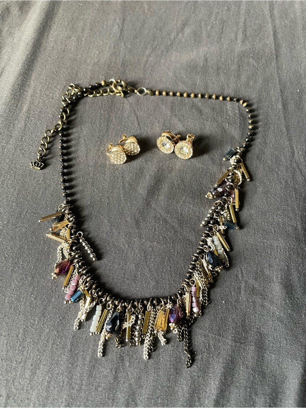 Necklace + Clip On Earrings